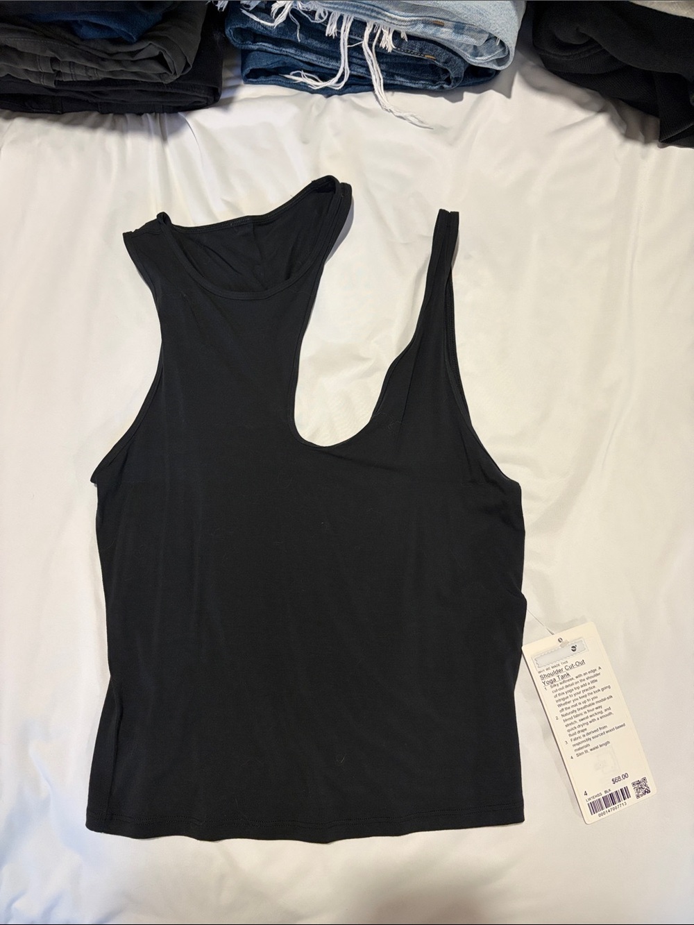 lululemon athletica Black One-Shoulder Tank Top